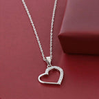 Silver Openwork Heart Necklace