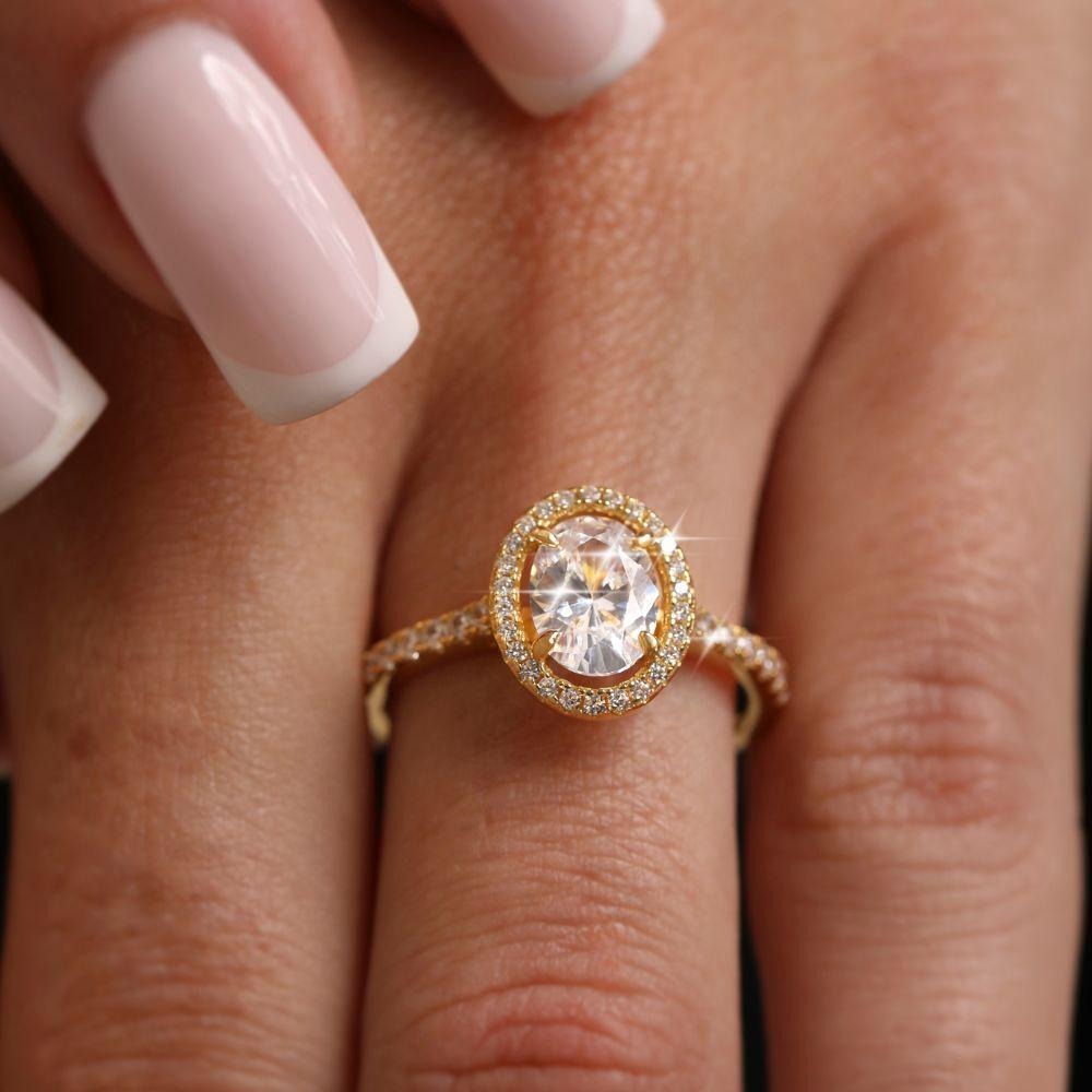 Oval Halo Ring